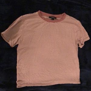 Pink and white striped t shirt
